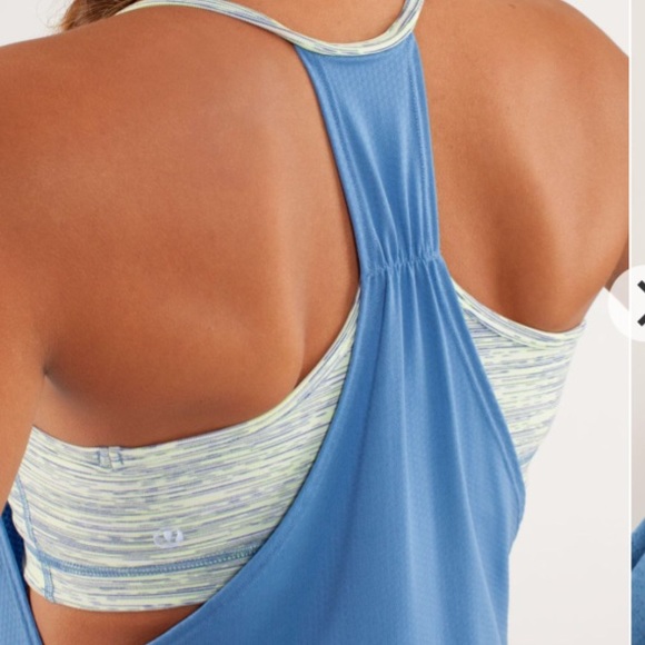 lululemon athletica Tops - Lululemon No Limits Tank Top Limitless Blue/Yellow